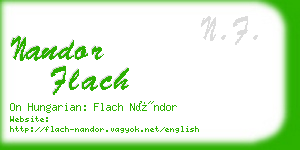 nandor flach business card